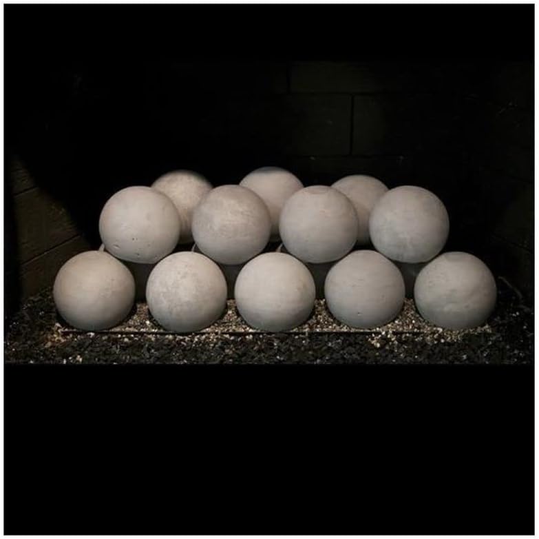 Real Fyre Spheres (FS5-24-GS), Gray Stone, 5-Inch - Gas Logs for Indoor Fireplaces