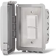 Infratech Single Duplex Stack Switch, Flush Mount Control W/Weatherproof Cover, 14-4310