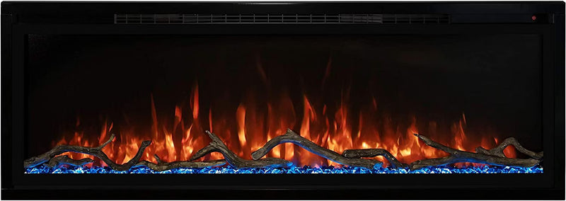 Modern Flame Spectrum Slimline Reliable Electric Fireplace 74 Inch (SKU: SPS-74B)