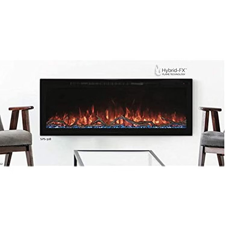 Modern Flame Spectrum Slimline Reliable Electric Fireplace | 100 Inch | SPS-100B