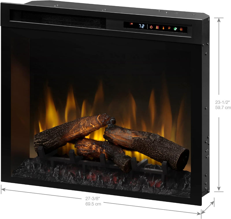 Dimplex 28 Inch Built-in Electric Fireplace - Multi-Fire XHD Firebox with Logs and Realistic Multi-Color Flames | XHD28L