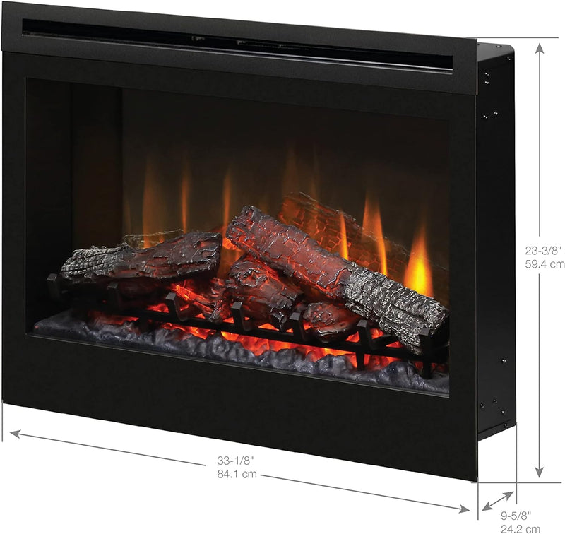 Dimplex DF3033ST 33" Electric Fireplace Insert, 120V, 780W, 8.3 Amps, Black - SKU DF3033ST