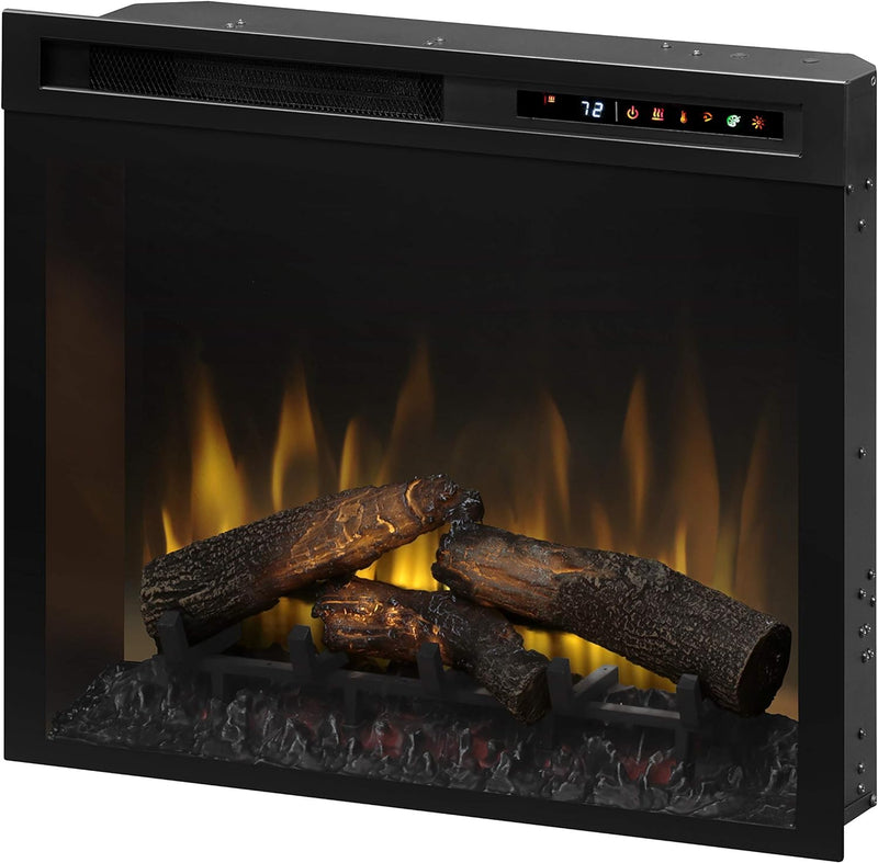 Dimplex 28 Inch Built-in Electric Fireplace - Multi-Fire XHD Firebox with Logs and Realistic Multi-Color Flames | XHD28L