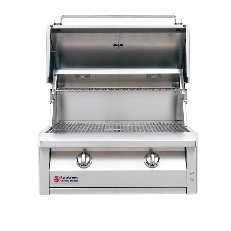 Premium 30" Natural Gas Stainless Built-In Grill, 304 Stainless Steel