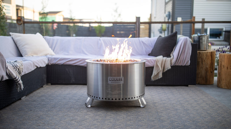 Coulee Outdoor Coulee Colorado XL Firepit with Grill and Post CCO-0025