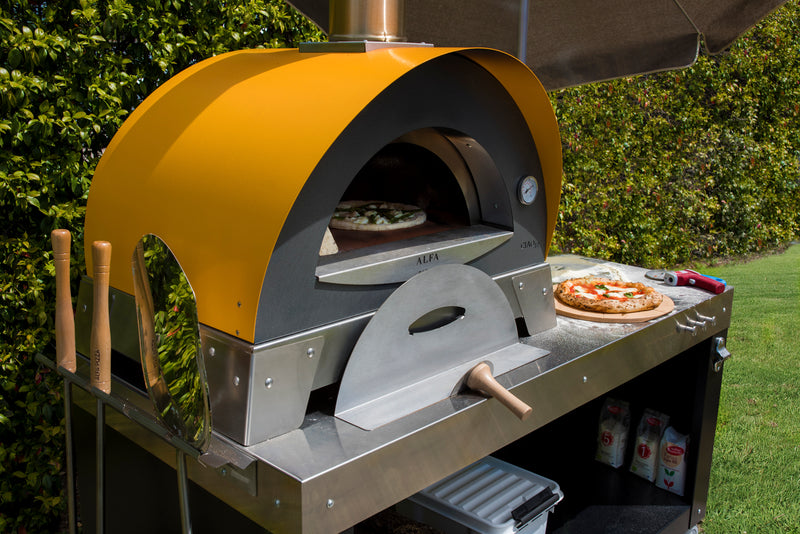 ALFA Ovens Pizza Oven Table, 28-Inch Stainless Steel Base & Prep Station Cart - SKU ACTAVO-MINI