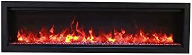 Amantii, Amantii Fireplaces, Electric Fireplaces, 60- inch fireplace, indoor fireplace, outdoor fireplace, black fireplace
