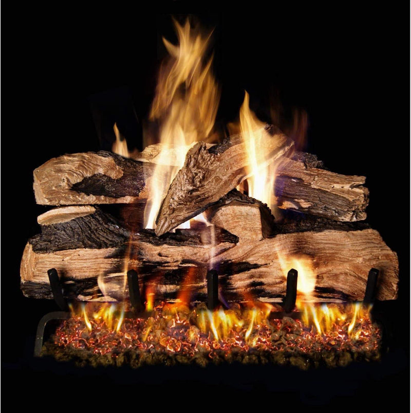 Peterson Real Fyre Split Oak Designer Plus Log Set With Vented Natural Gas G45 Burner - 18" - 30" Options - Match Light