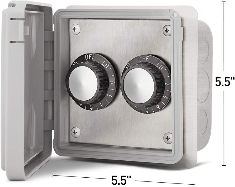 Infratech Input Regulator, Dual Flush Mount Control With Weatherproof Cover, 240 Volt - 14-4215