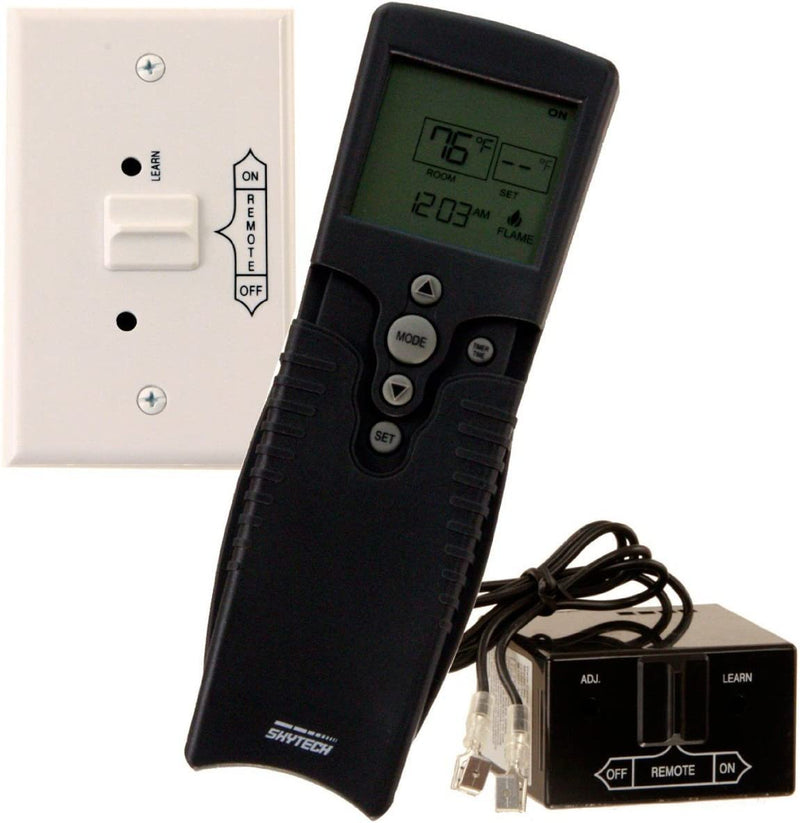 SkyTech Fireplace and Thermostat Remote Control With Timer, Balck - SKY-3002