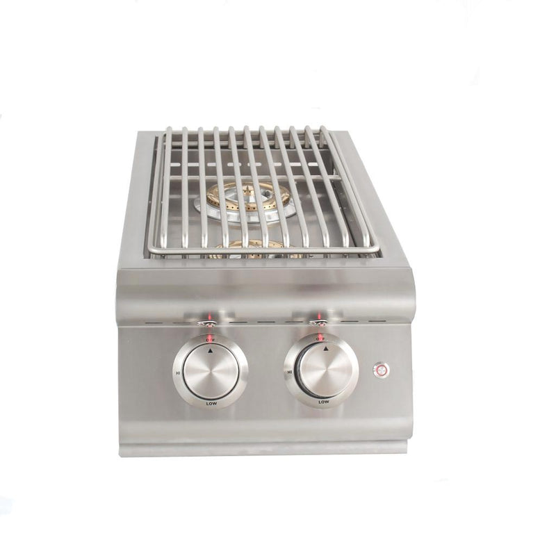 Blaze 13" Built-In Outdoor Double Side Burner with Drip Tray, Propane - BLZ-SB2LTE-LP