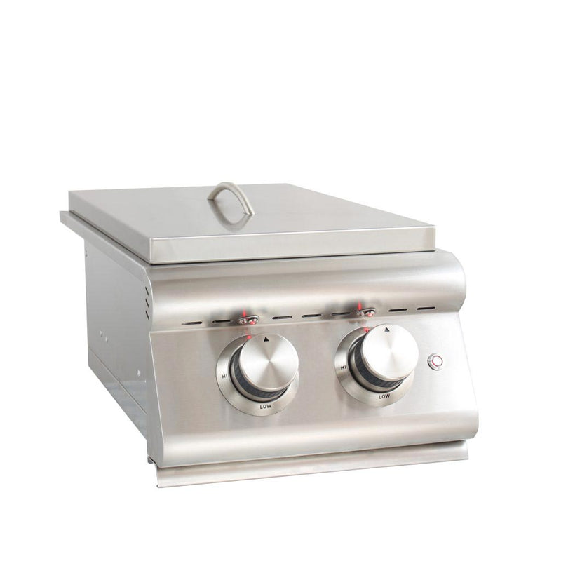 Blaze 13" Built-In Outdoor Double Side Burner with Drip Tray, Propane - BLZ-SB2LTE-LP