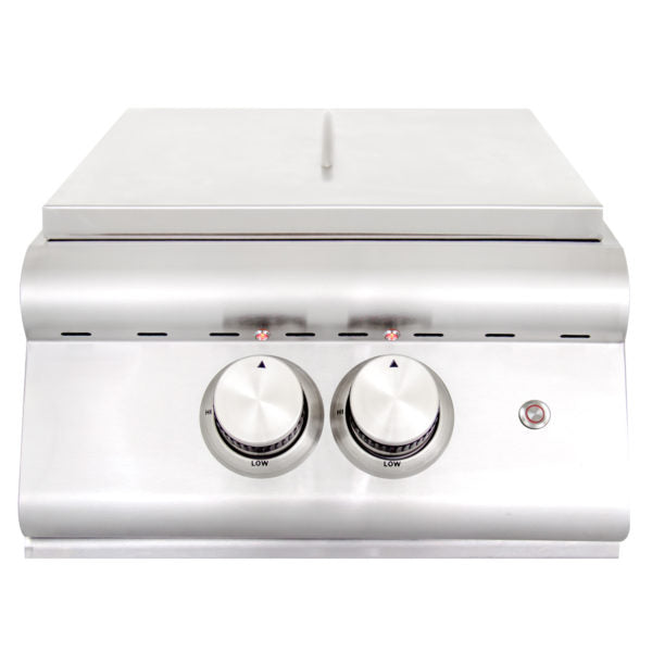 Blaze 16" Premium LTE Built-in High Performance Power Burner & Stainless Steel Lid, Natural Gas - BLZ-PBLTE-NG